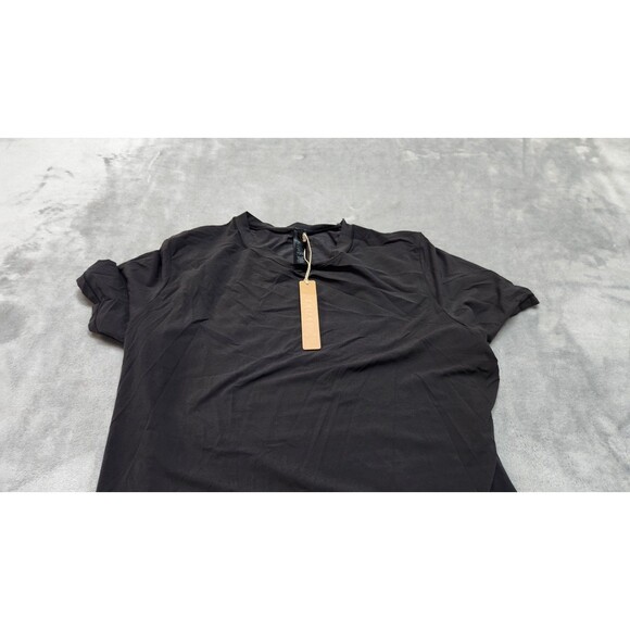 Skims Women's Size Large Onyx Black Fits Everybody Short Sleeve T-Shirt NWT - Picture 2 of 7